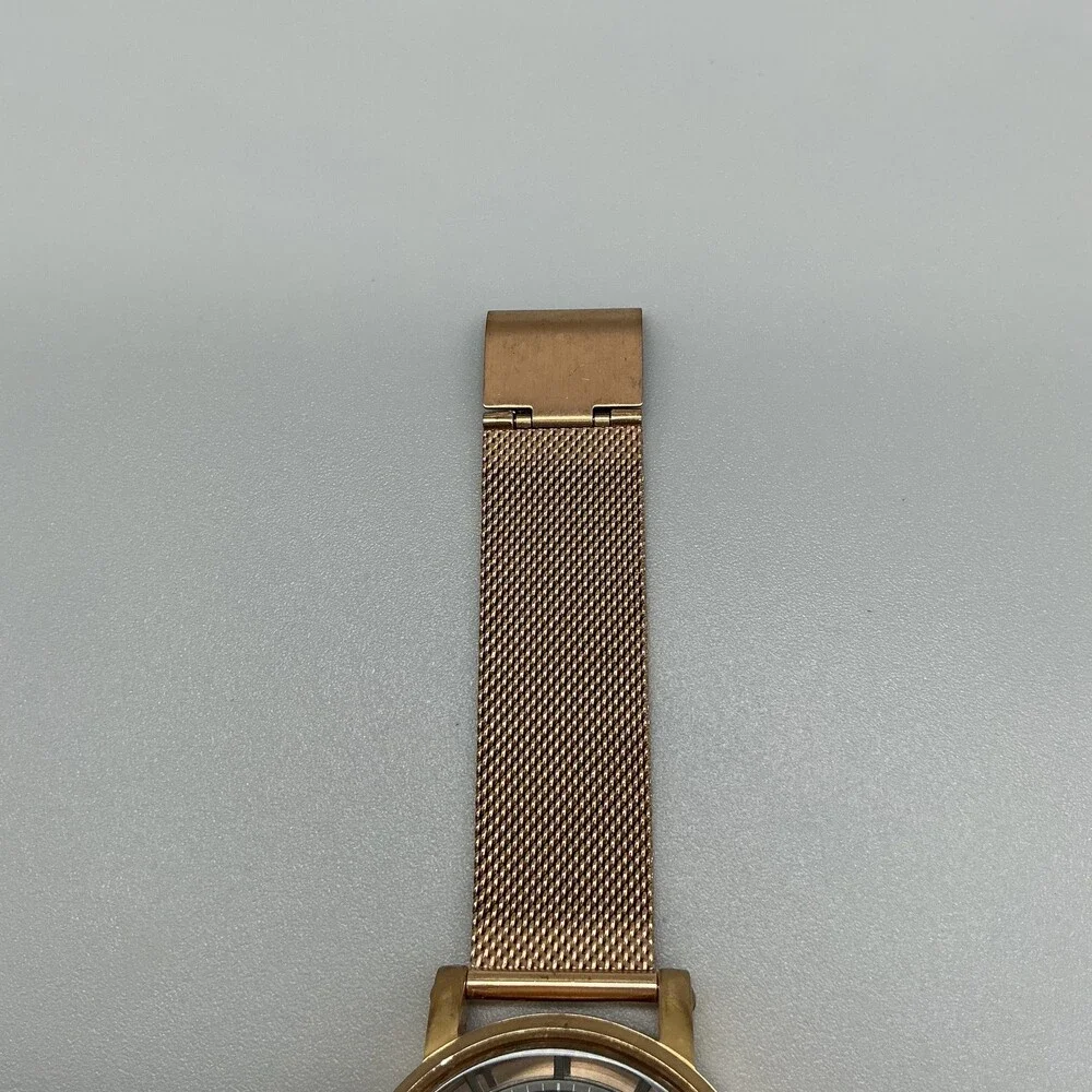 Fossil ME3099 Mens Watch 38mm Skeleton Dial Rose Gold Tone Bracelet Automatic